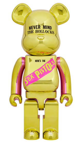 BE@RBRICK Sex Pistols "NEVER MIND THE BOLLOCKS" Chrome Ver. 1000％